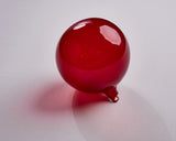 6" Red Bubblegum Glass Ornament