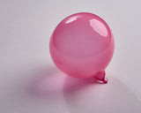 6" Rose Bubblegum Glass Ornament