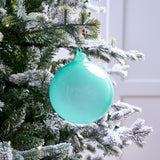 6" Turquoise Bubblegum Glass Ornament