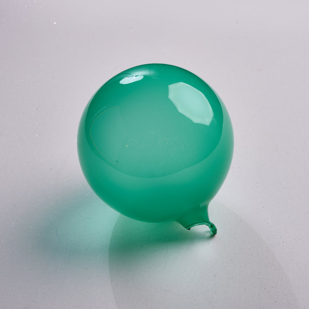6" Dark Turquoise Bubblegum Glass Ornament