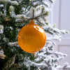 Adorno de cristal amarillo chicle de 6"