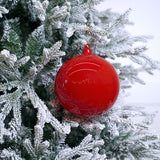 4" Classic Red Bubblegum Glass Ornament Box Of 3