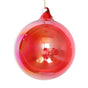 5" Red Iridescent Bubblegum Glass Ornament