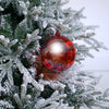 Esfera de cristal iridiscente roja de 6" para botella, adorno/adorno de bola