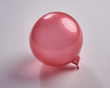6" Rose Glitter Bubblegum Glass Ornament