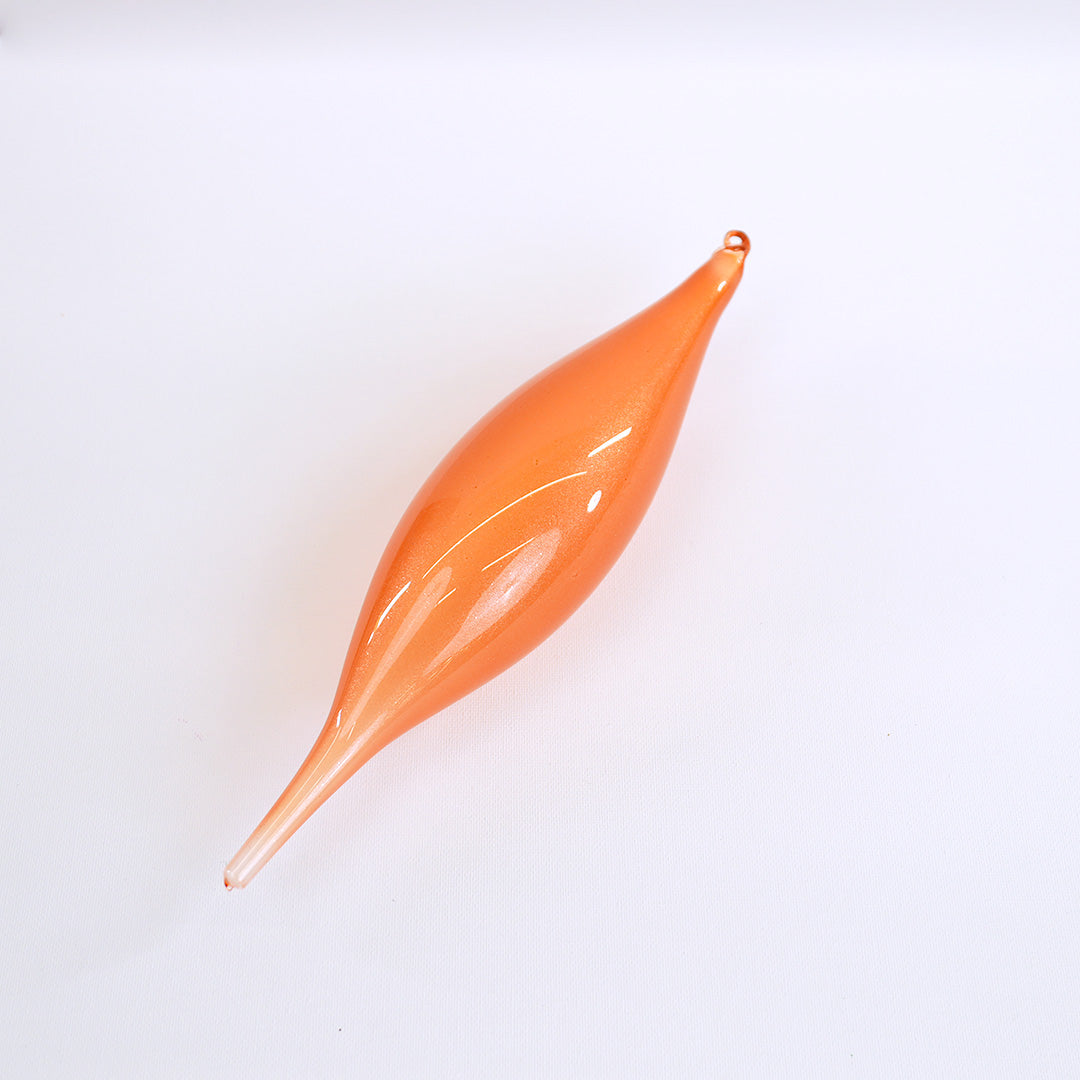 Remate de cristal color chicle con purpurina granada de 10"