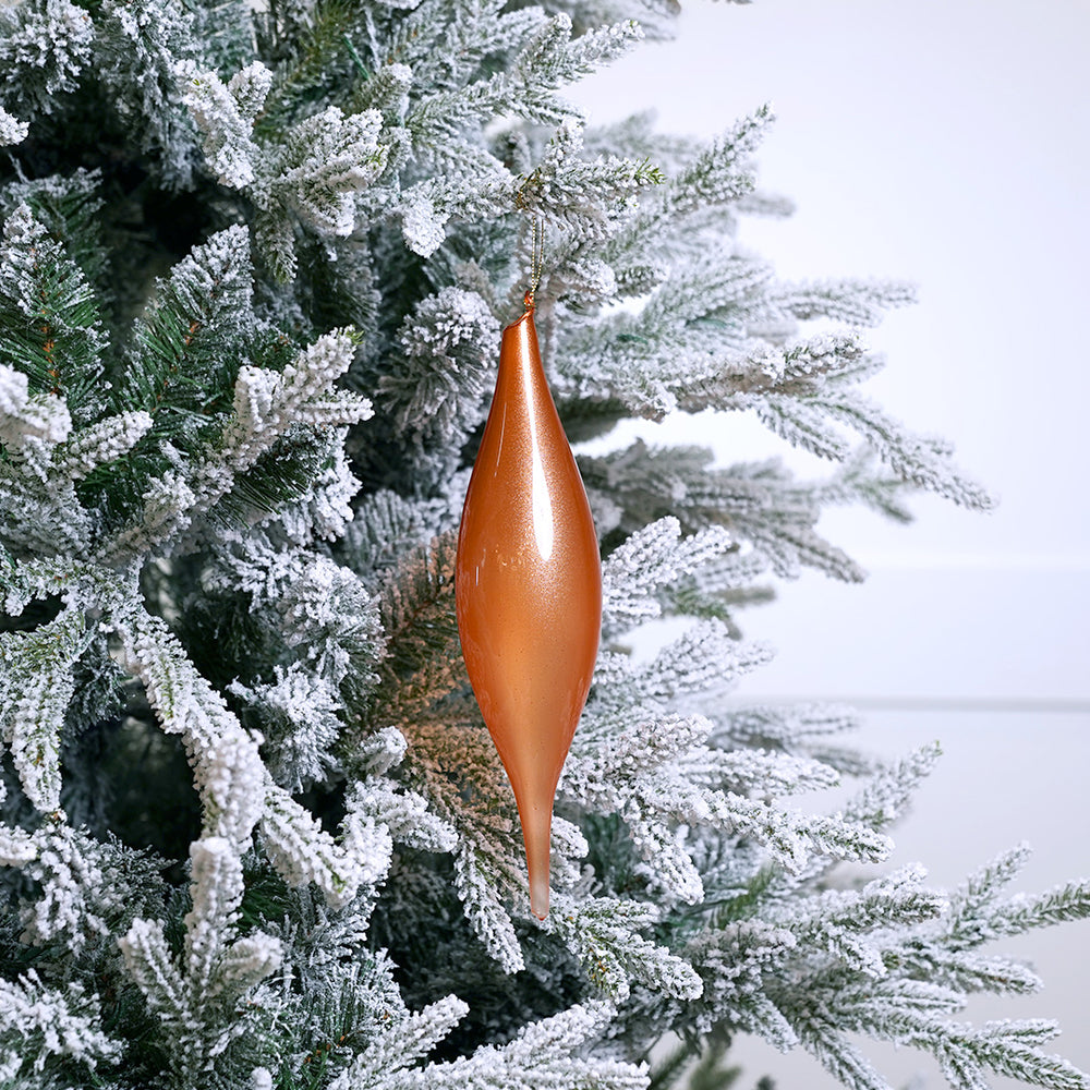 10" Pomegranate Glitter Bubblegum Glass Finial Set Of 2