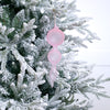 Remate de cristal color chicle rosa claro de 11"