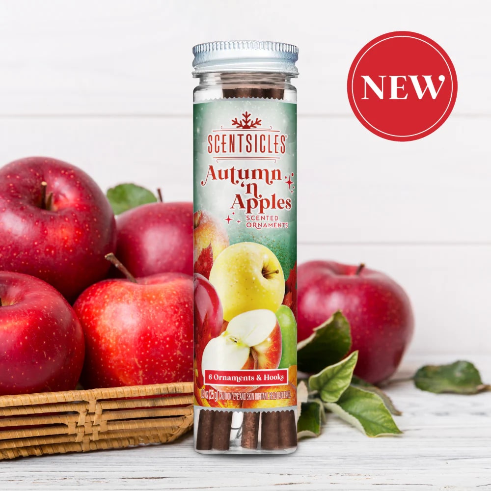 Barras aromáticas para adornos Scentsicles, Otoño y Manzanas