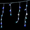 Luces de carámbano RGBWW de 70 LED y 2,28 m con cable blanco