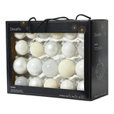 2- 2.7" Assorted Glass Ornament Set Of 42