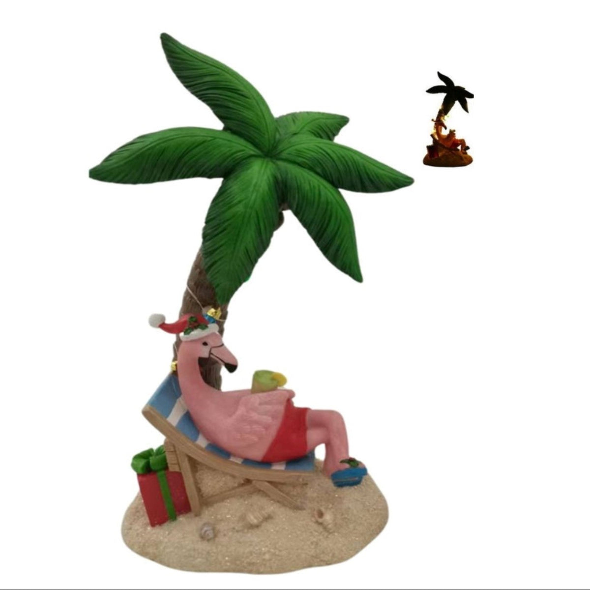 12" LED Flamingo & Palm Tree Battery Operated