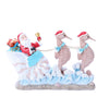 16" Seahorse Pull Santa Sleigh