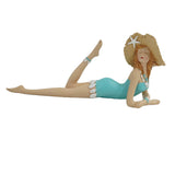 14" Lady With Beach Hat Lying