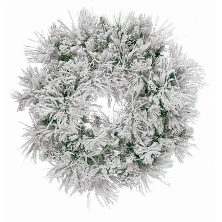 36" Flocked Bear Mountain Wreath
