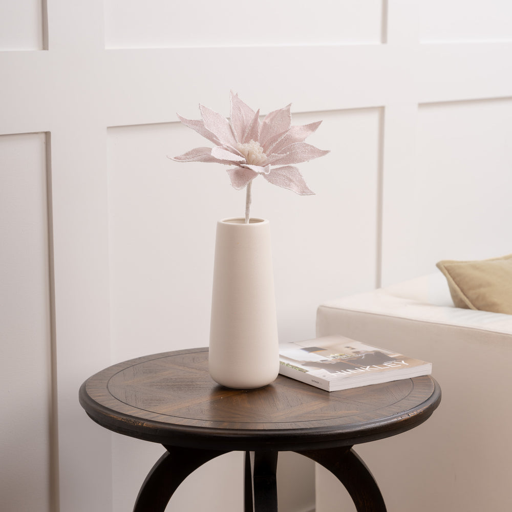 24" Blush Pink Glitter Poinsettia Set Of 12