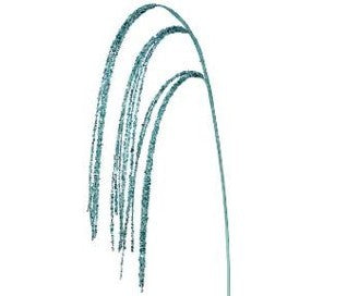 Set de 6 ramas de lluvia de lentejuelas doradas de 45"