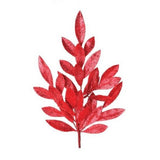 21" Glitter Bay Leaf Spray Set Of 12