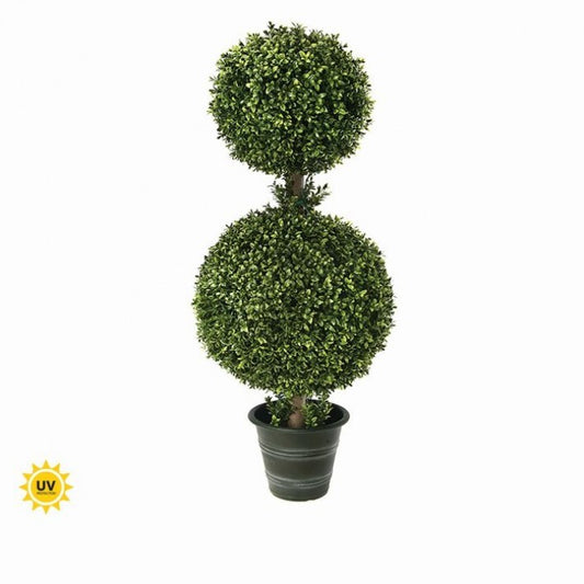 4 FT UV Green Boxwood Ball Potted Topiary