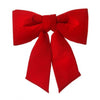 24" Red Velvet Padded Bow Outdoor UV-Resistant