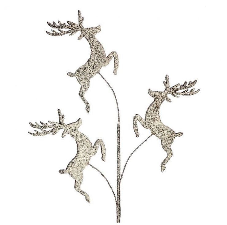 Spray para ciervos con purpurina champán de 30 "X3, juego de 6