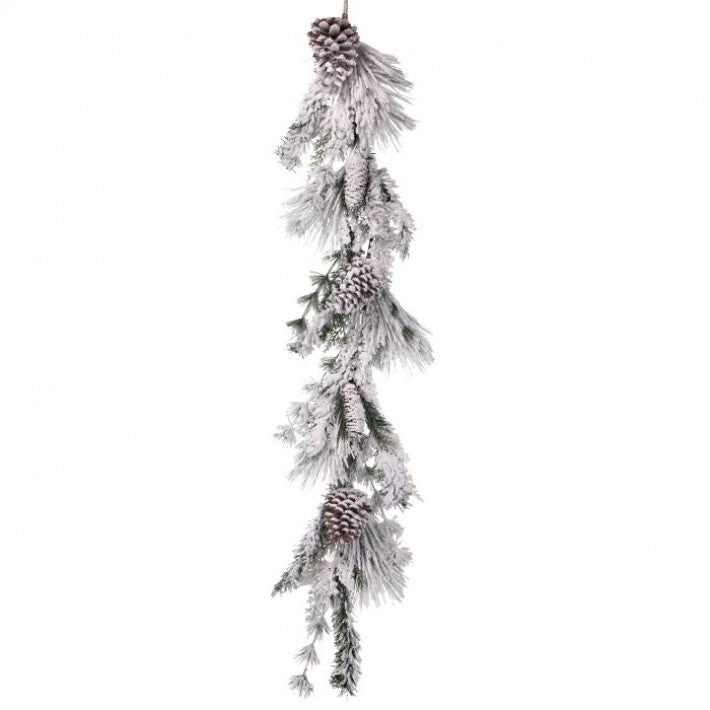 4 FT Snowy Pine Cone Garland
