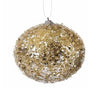 4.5" Champagne Iced Ball Set Of 12