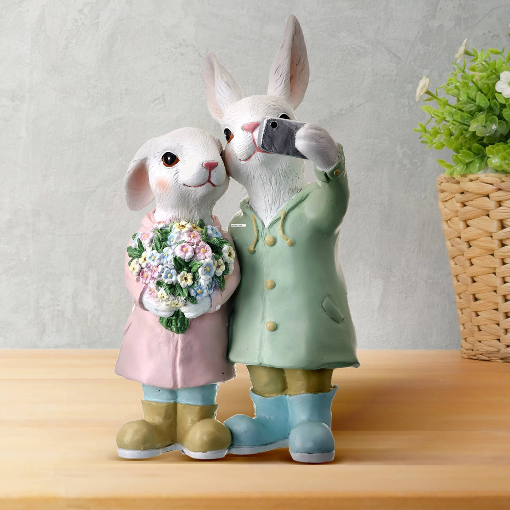 9" Pastel Standing Selfie Bunnies