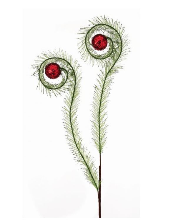 Hierba rizada roja verde de 31 "con bola X2, juego de 12