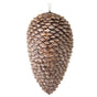 12" Champagne Glitter Pinecone Ornament Set Of 2