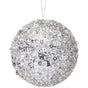 5" Silver Sequins Ball Set Of 6