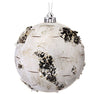 6" Birch Ball Ornament Set Of 4
