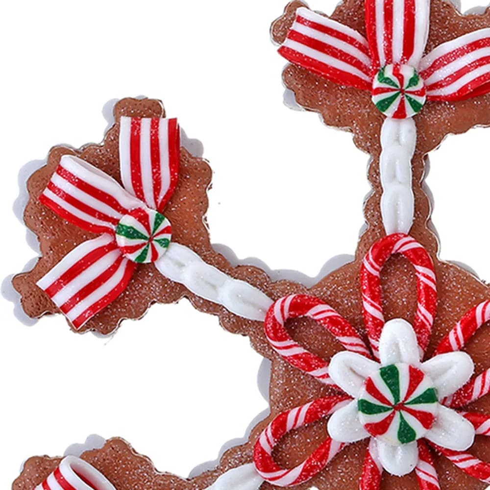 8.5" Gingerbread Snowflake Set Of 4