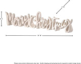 16" Frosted Gold Merry Christmas Sign