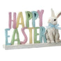 10.5" Resin Happy Easter with Bunny Sign