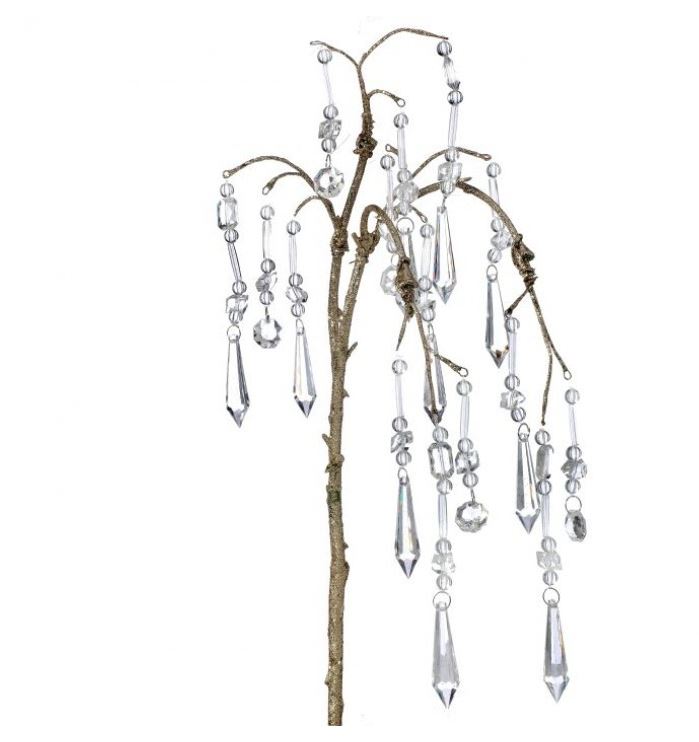 30" Gold Crystal Drop Spray Set Of 6