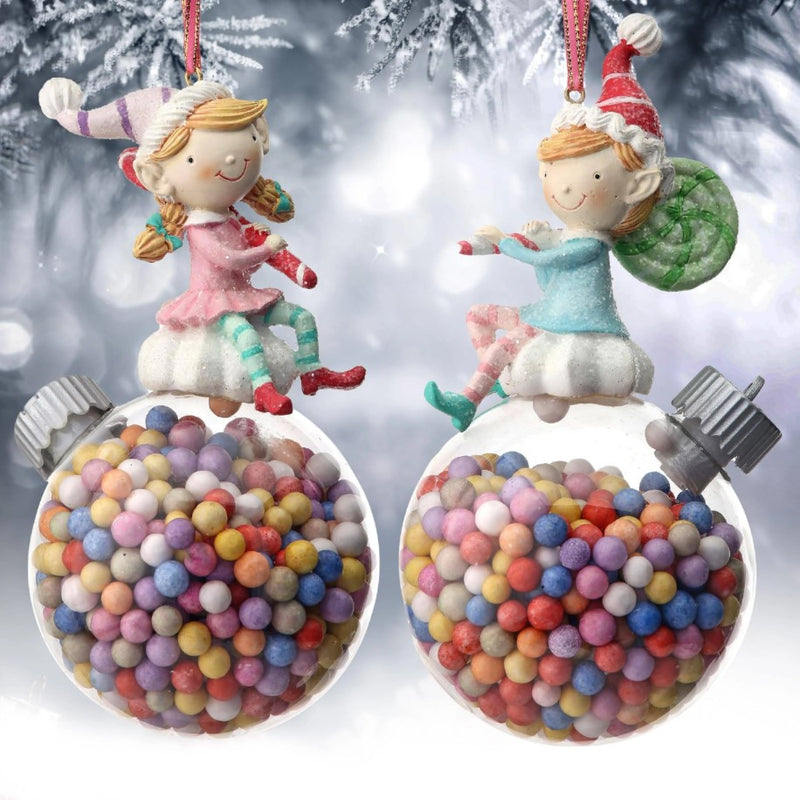6.5" Hada de Caramelo sobre Bola, Set de 2
