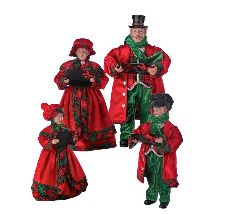 16" Traditional Carollers Set Of 4