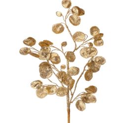 30" Glitter Leaf Spray Set Of 12