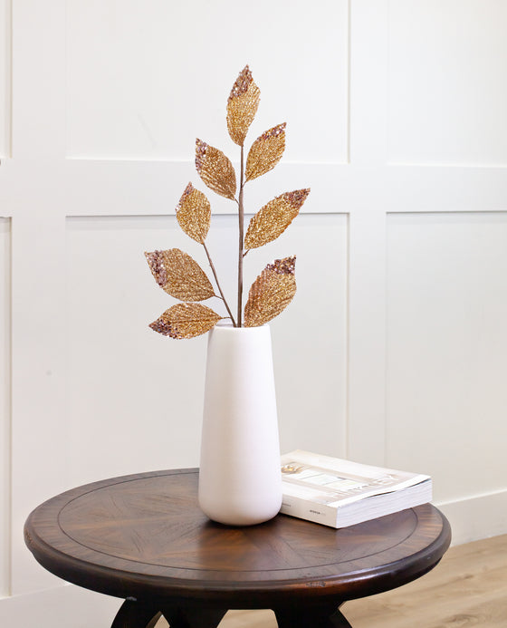 Juego de 12 aerosoles para hojas con punta de cuentas doradas de 26"