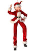 Elfo articulado de 30" con traje de Papá Noel rojo y blanco