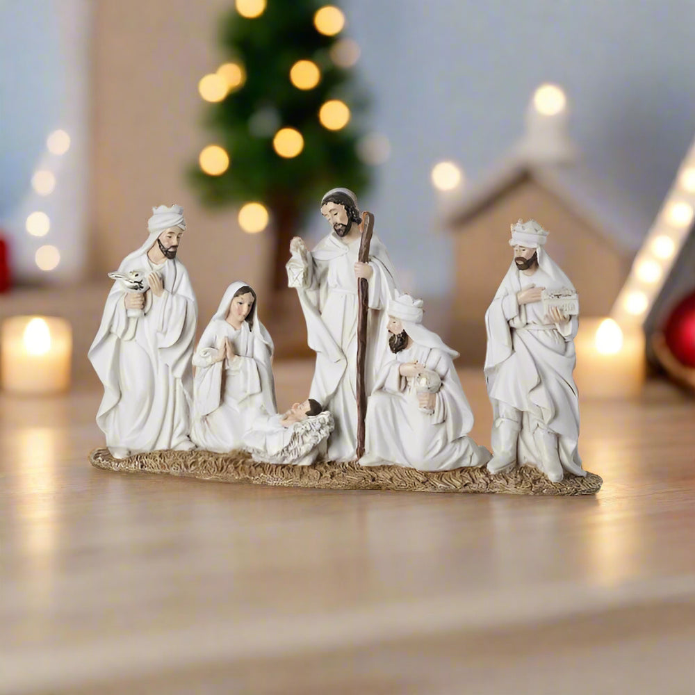 10.5" Ivory Nativity Scene