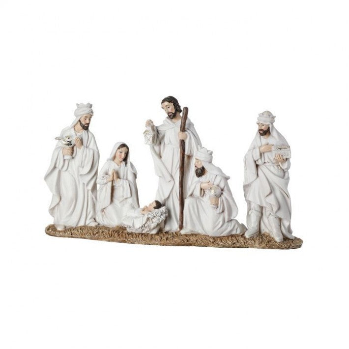 10.5" Ivory Nativity Scene