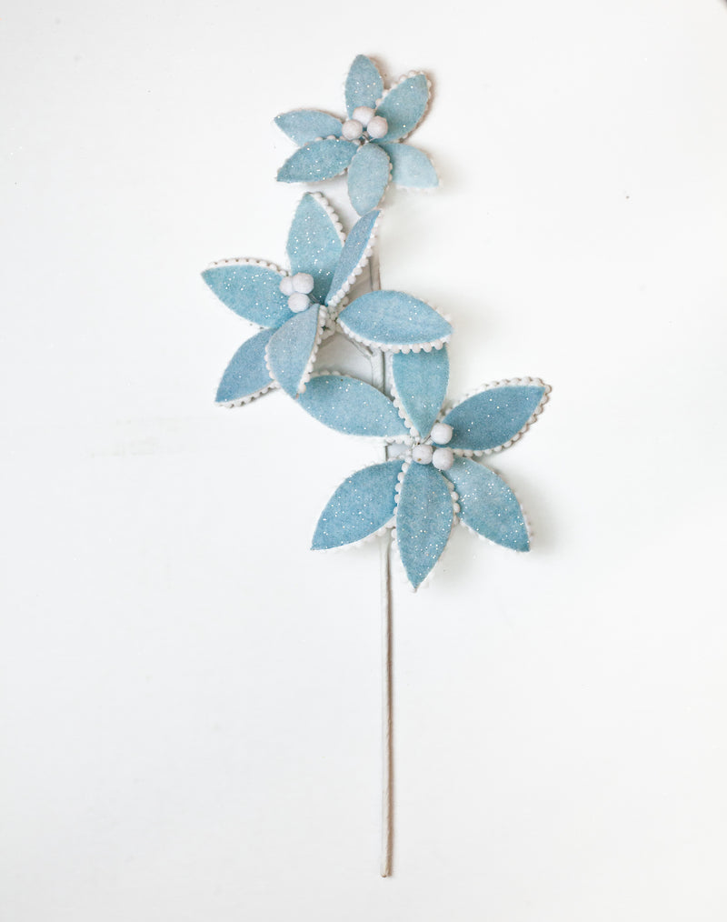 Juego de 6 tallos de Poinsettia de caramelo pastel de 24"