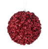Set de 6 Adornos Esfera de Lentejuelas Rojas de 4"