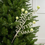 29" Green Candy Stripe Curl Ball Spray Set Of 12