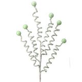 29" Green Candy Stripe Curl Ball Spray Set Of 12