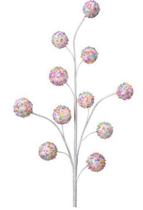 27" Multi Sprinkles Candy Ball Spray Set of 12