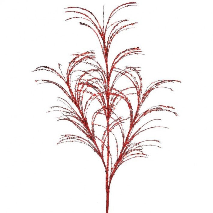 34" Glitter Pampas Grass Spray Set Of 12