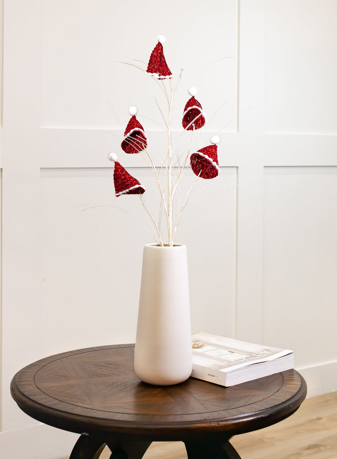 29" Red White Santa Hat Spray Set Of 12